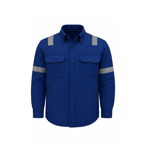 Light Weight FR/AR Silver Reflective Strip Work Shirt