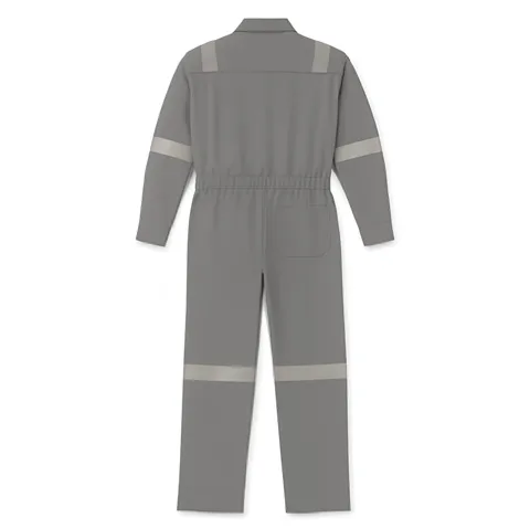 Midweight Flame-resistant Silver Reflective Strip Coverall