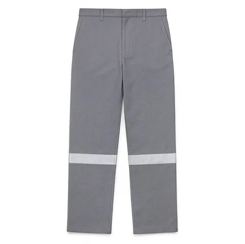 Midweight Flame-resistant Silver Reflective Strip Work Pants