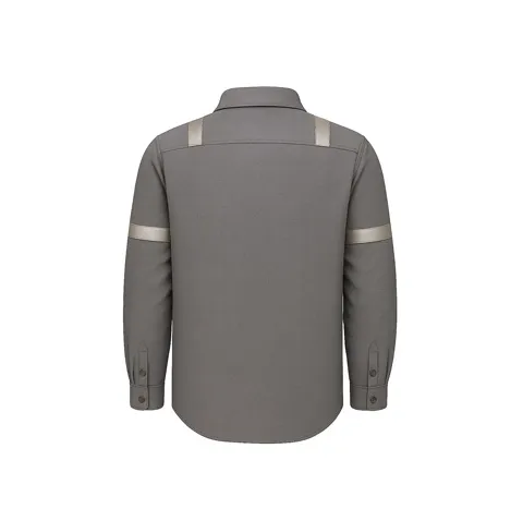 Midweight Flame-resistant Silver Reflective Strip Work Shirt
