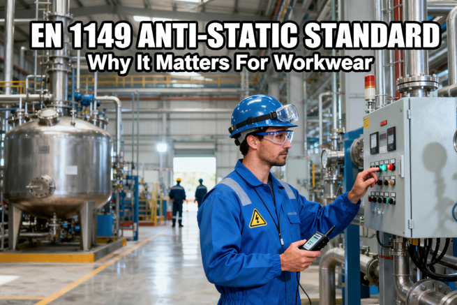 EN 1149 ANTI-STATIC STANDARD: WHY IT MATTERS FOR WORKWEAR EN 1149 ANTI-STATIC STANDARD: WHY IT MATTERS FOR WORKWEAR